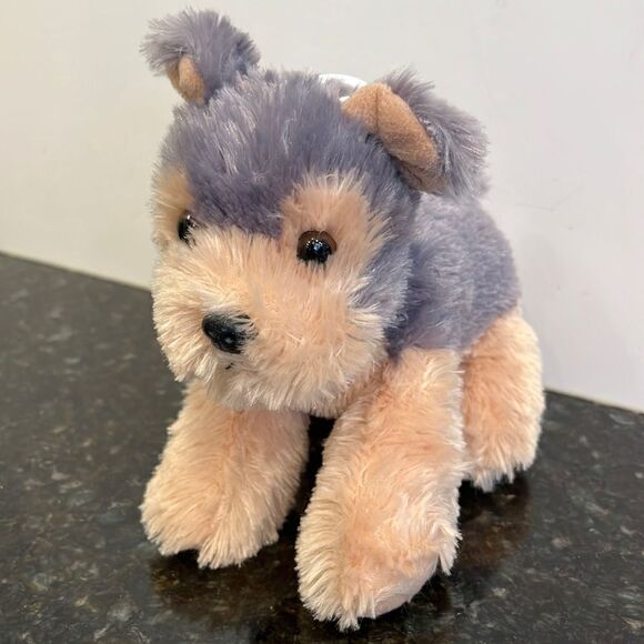 Aurora World Plush Mini Flopsie Yorkshire Terrier Yorkie 6" Soft Stuffed Toy - Picture 1 of 8
